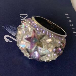 Swarovski Silver and Iridescent Star Ring